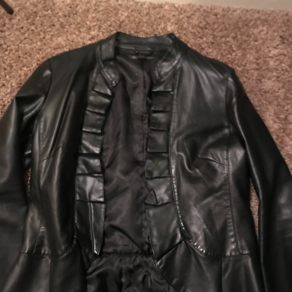 I.N.C Black Women's Leather Jacket. size medium
